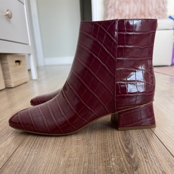 Circus by Sam Edelman Red Daysi Kitten Block-Heel Booties - Picture 2 of 6